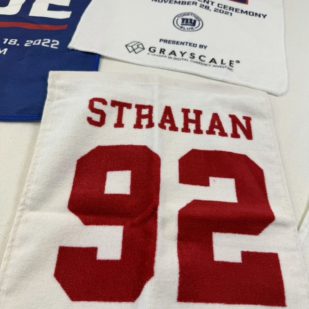 New York Giants Rally Towel Ceremony Wash Lot of 6 Game Strahan Stadium Retired